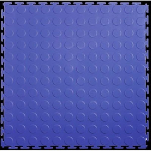 Lock-Tile Lock-TileÂ PVC Floor Tiles, , 19.5x19.5", Coin, Blue LK008